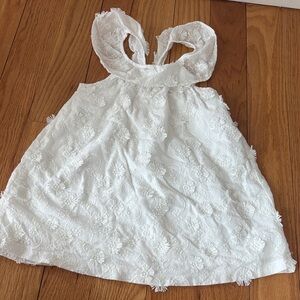 White Floral Eyelet Baby Dress